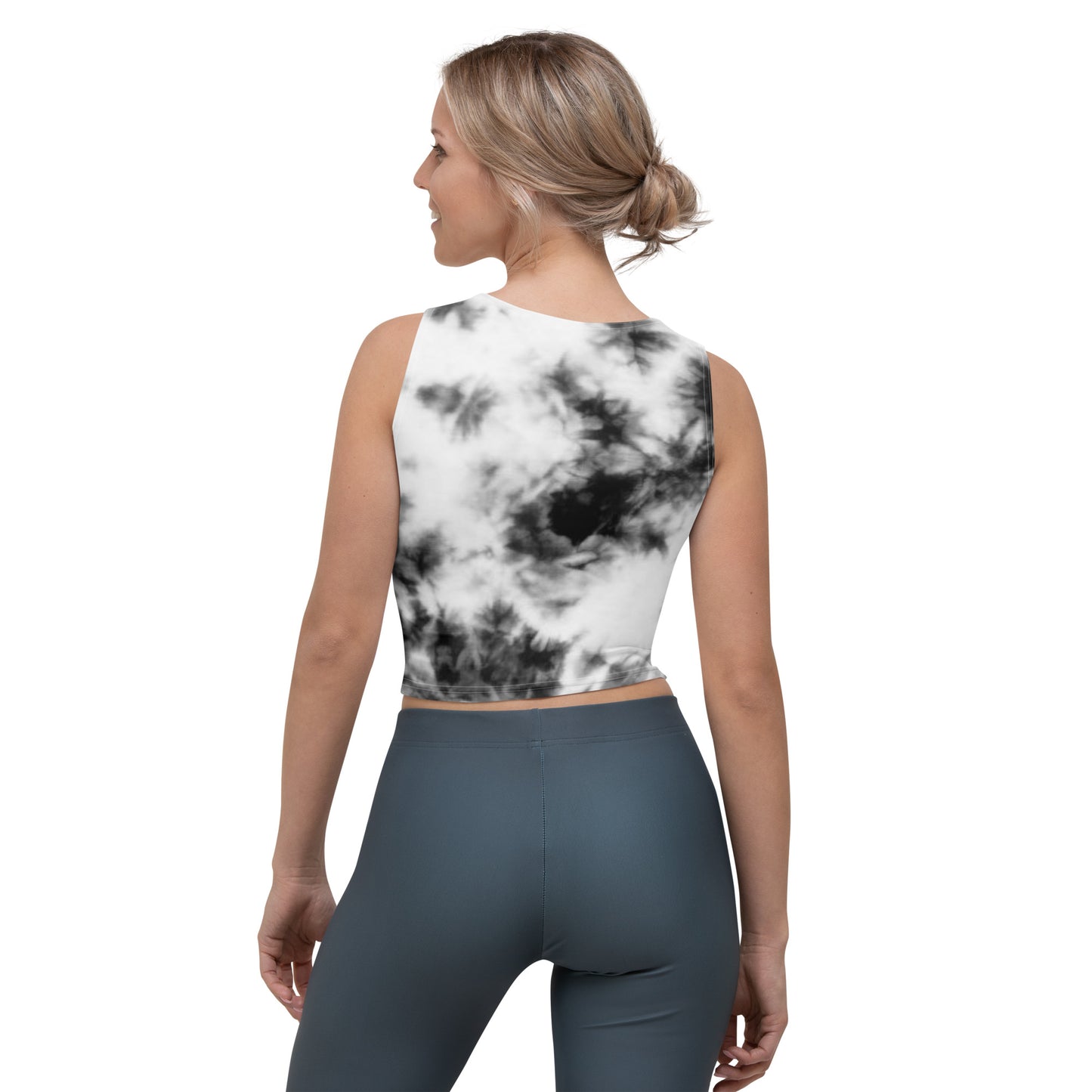 EVERSTRONG - Tie Dye Crop Top - Black/White