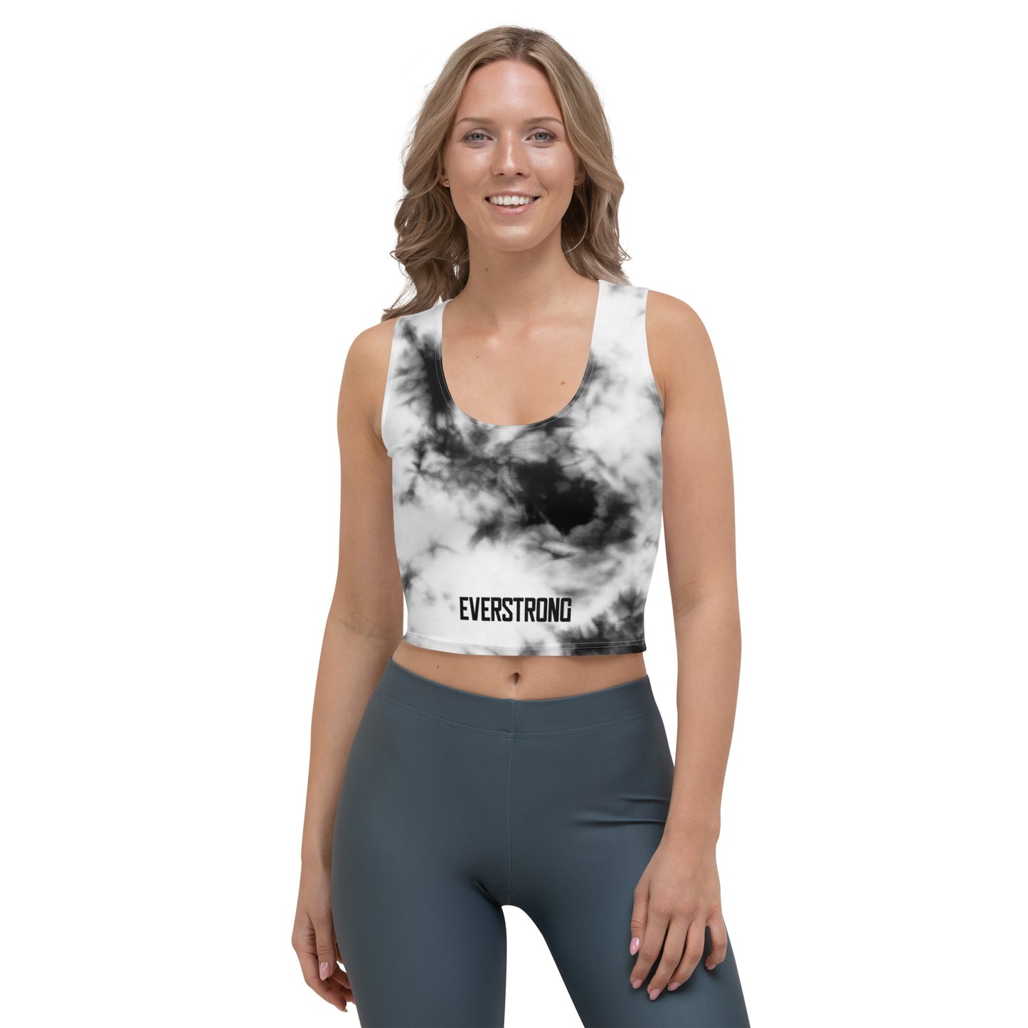 EVERSTRONG - Tie Dye Crop Top - Black/White