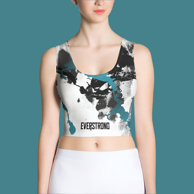  EVERSTRONG - Tie Dye Crop Top - TealBlackWhite on mannequin  