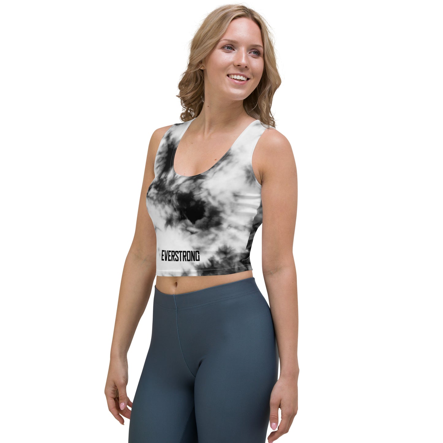 EVERSTRONG - Tie Dye Crop Top - Black/White