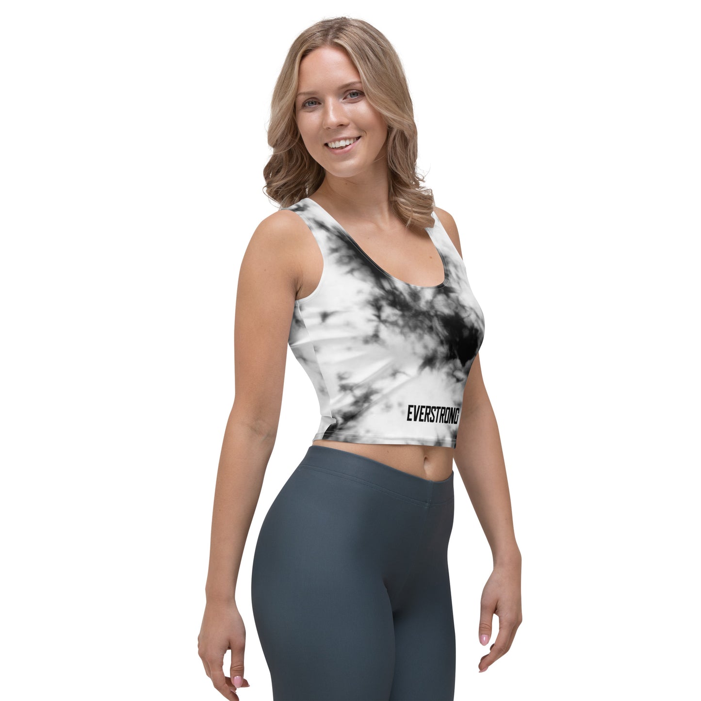 EVERSTRONG - Tie Dye Crop Top - Black/White