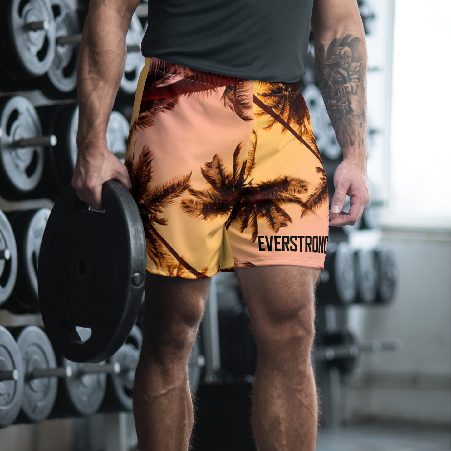 EVERSTRONG - "Sunset Palm Tree" Athletic Long Shorts