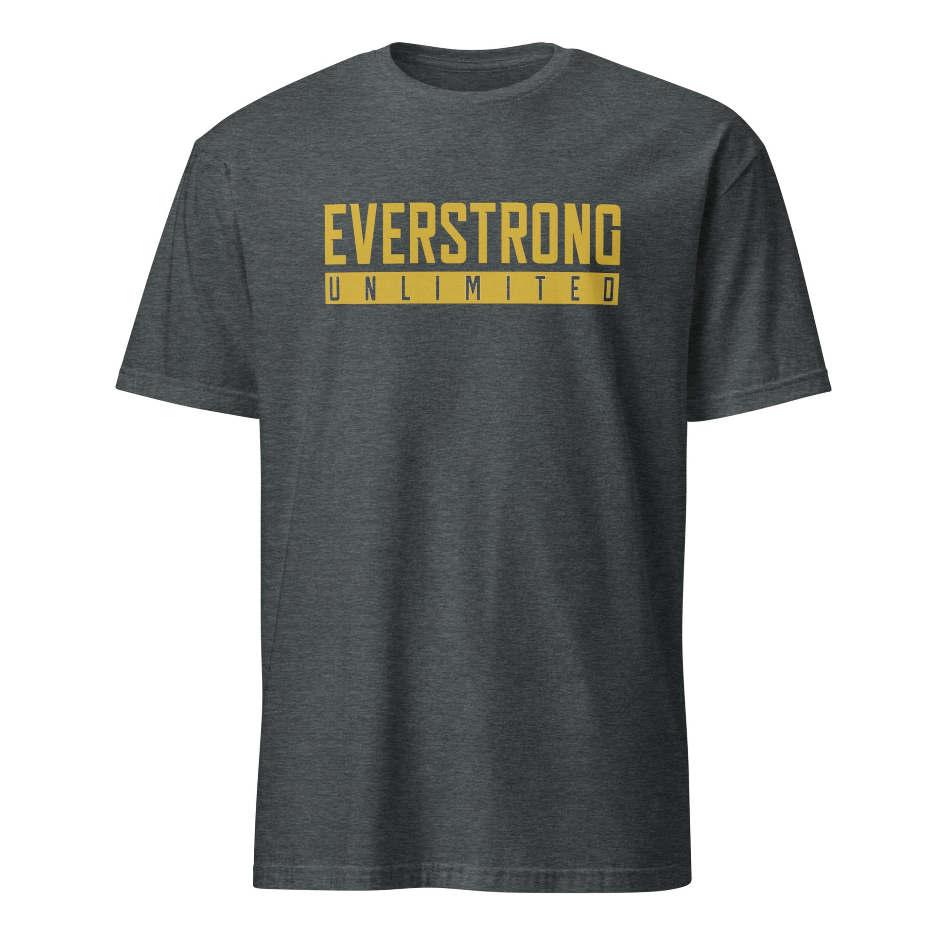 EVERSTRONG UNLIMITED T-Shirt in dark grey, made from 100% ring-spun cotton for comfort and durability.