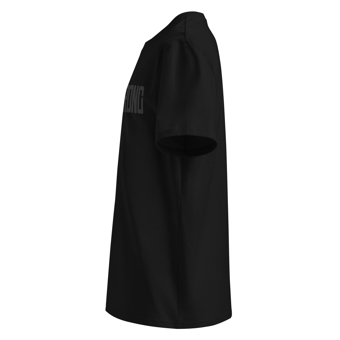 EverStrong organic ribbed neck t-shirt in teal color with bold 'EVERSTRONG' print.