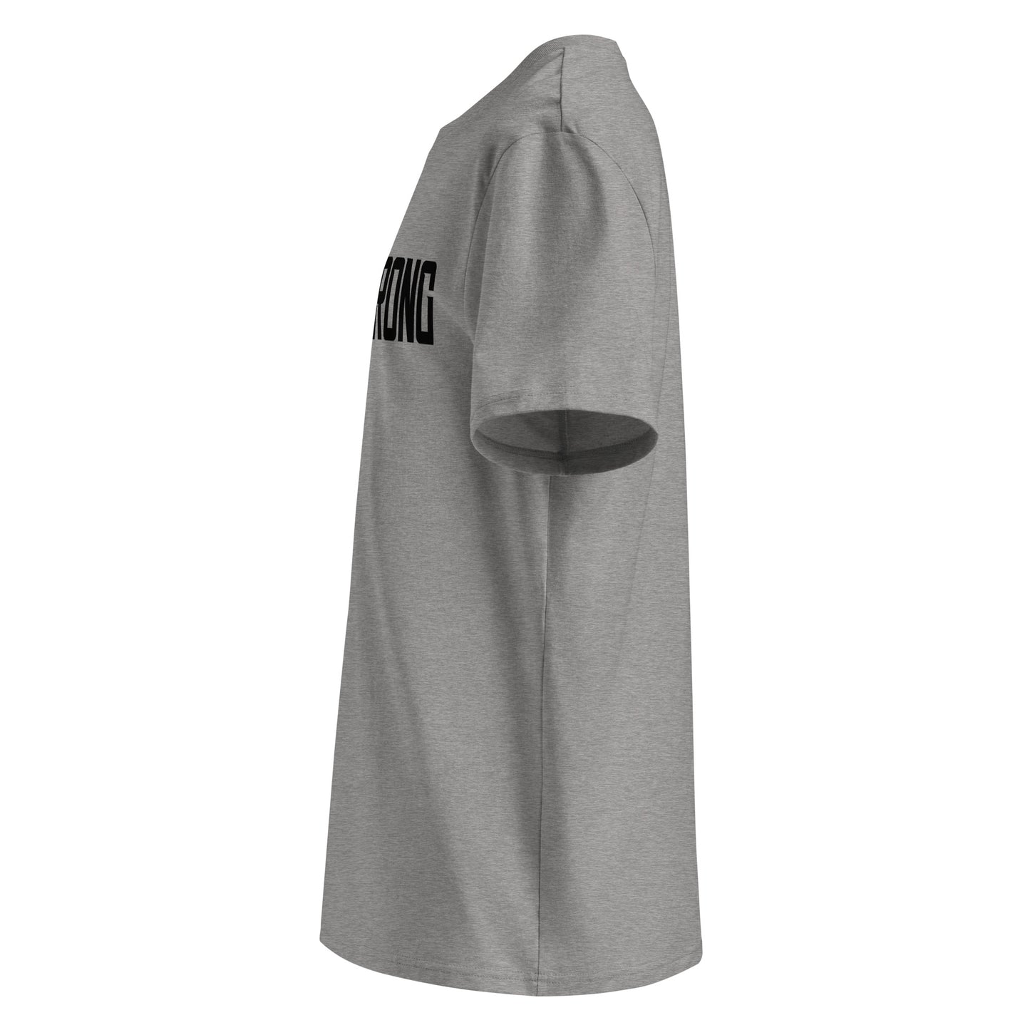 EverStrong organic ribbed neck t-shirt in teal color with bold 'EVERSTRONG' print.