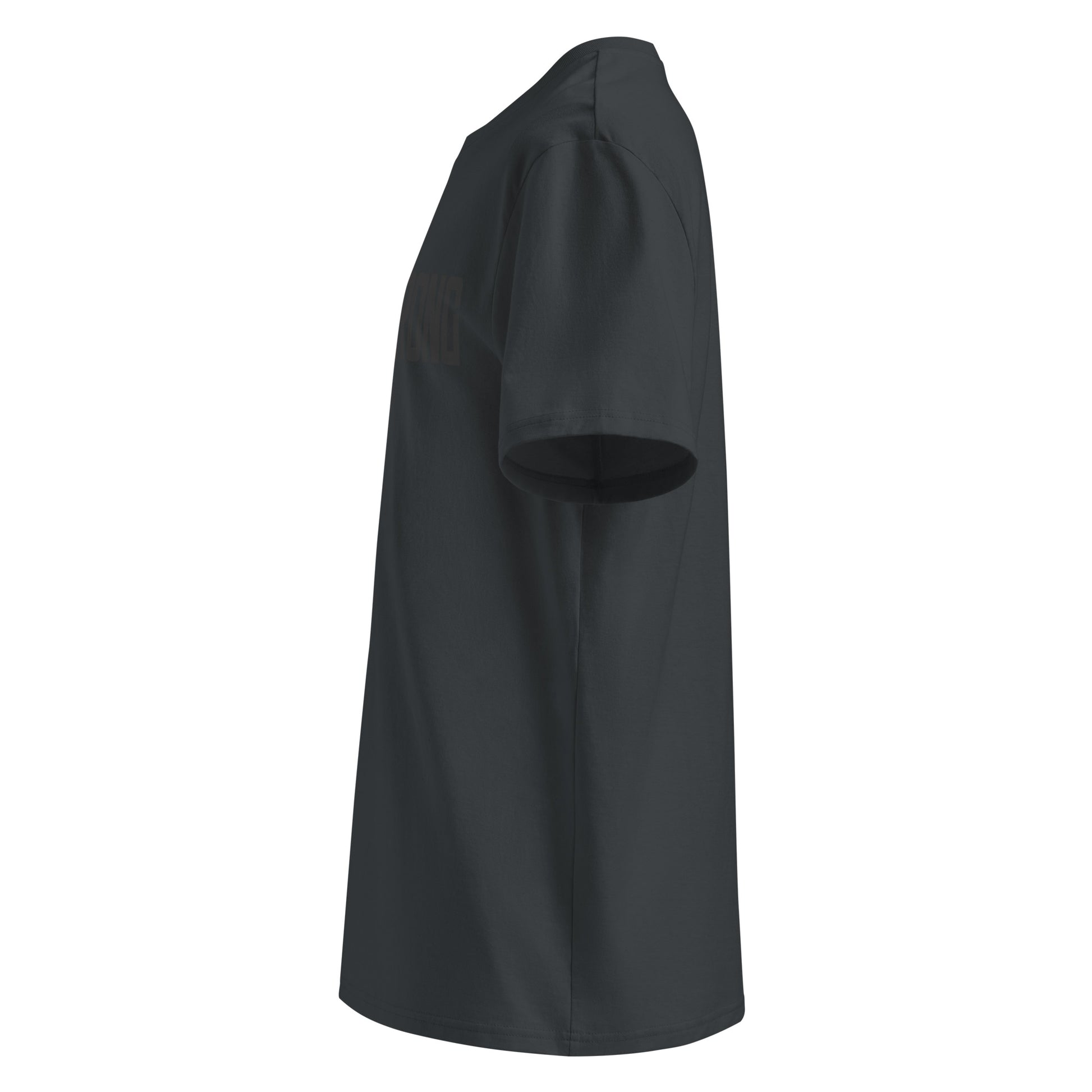 EverStrong organic ribbed neck t-shirt in teal color with bold 'EVERSTRONG' print.