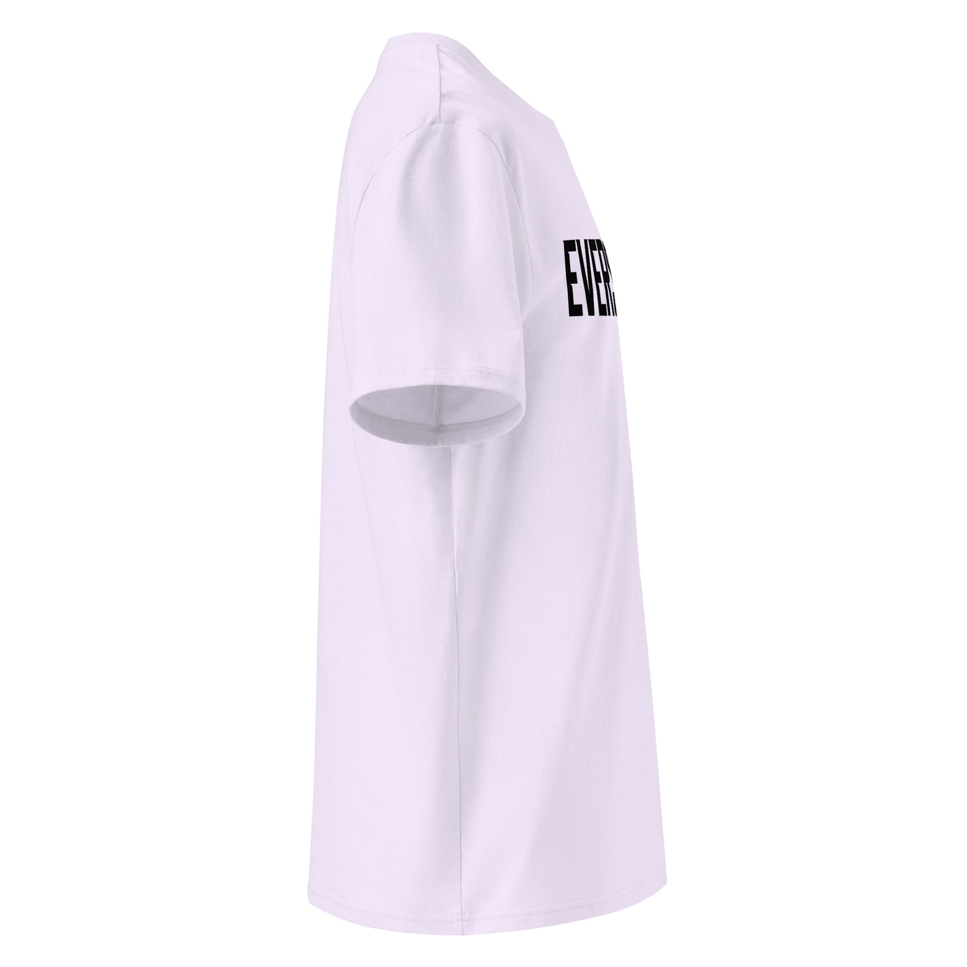 EverStrong organic ribbed neck t-shirt in teal color with bold 'EVERSTRONG' print.