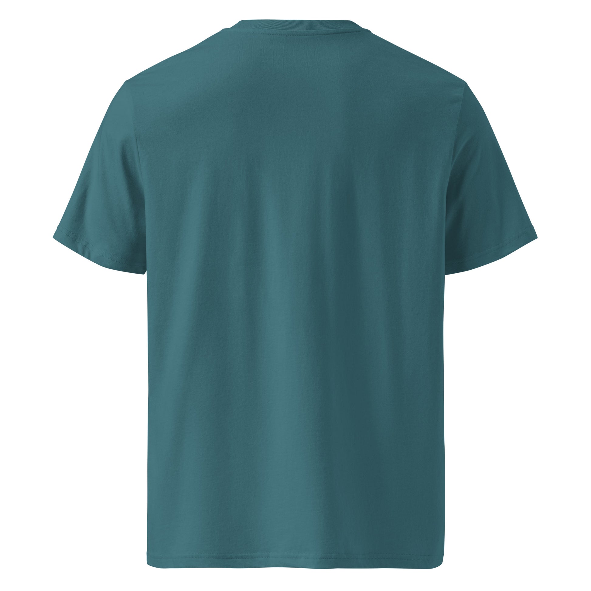 EverStrong organic ribbed neck t-shirt in teal color with bold 'EVERSTRONG' print.