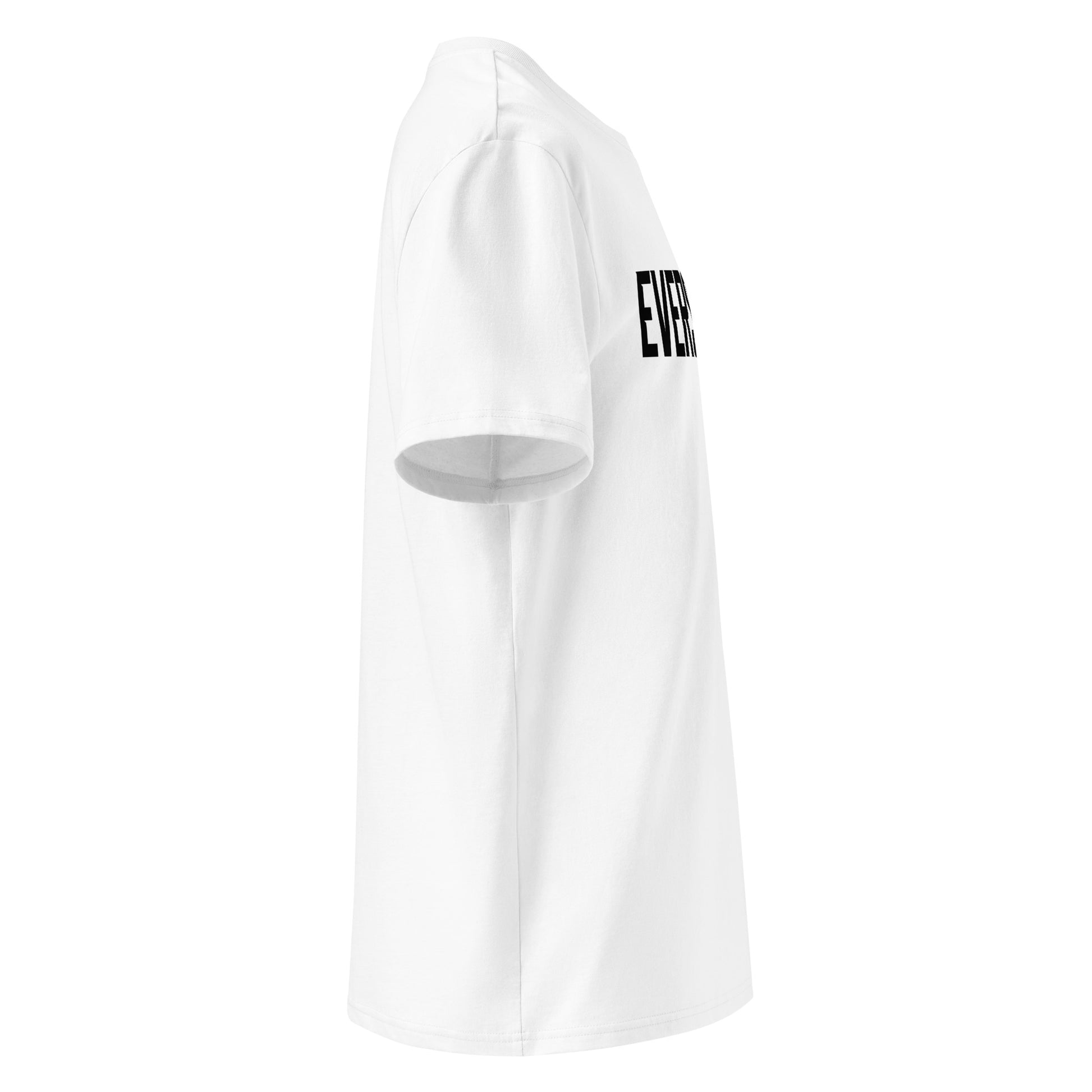 EverStrong organic ribbed neck t-shirt in teal color with bold 'EVERSTRONG' print.